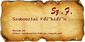 Szoboszlai Fábián névjegykártya